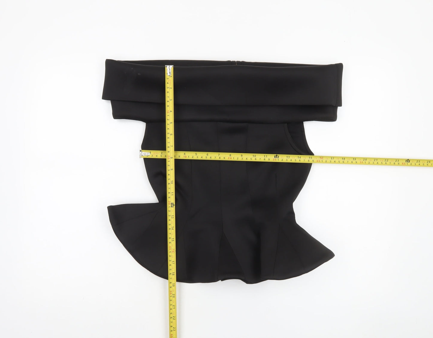 Cari's Closet Women's Black Off Shoulder Peplum Blouse UK 10