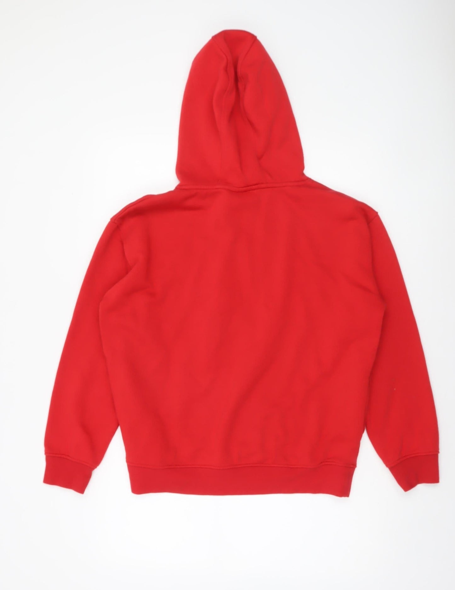 Disney Womens Red Hoodie Medium 12/14 Mickey Mouse Cotton Blend Pullover