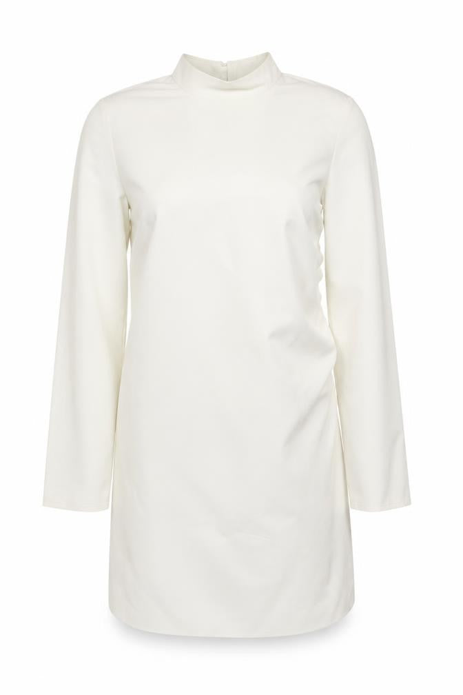 Zara Women Ivory Long Sleeve Bodycon Short Dress Size 14