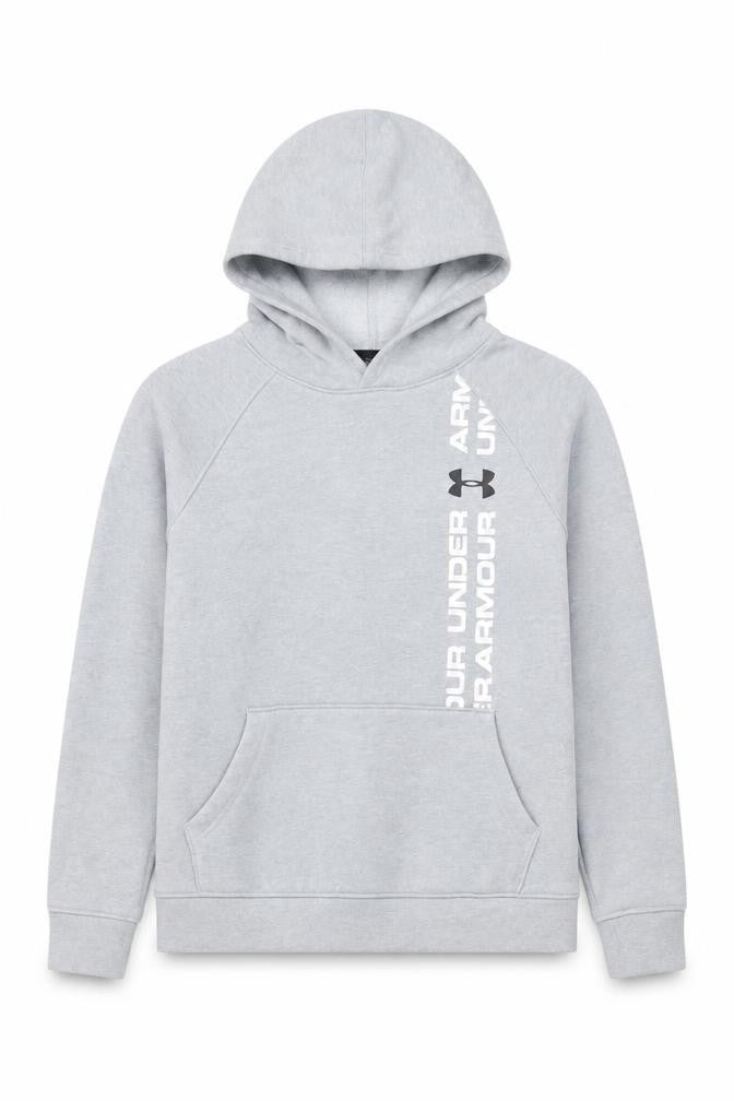 Under Armour Boys Grey Pullover Hoodie Size M ColdGear Fleece