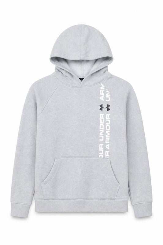 Under Armour Boys Grey Pullover Hoodie Size M ColdGear Fleece
