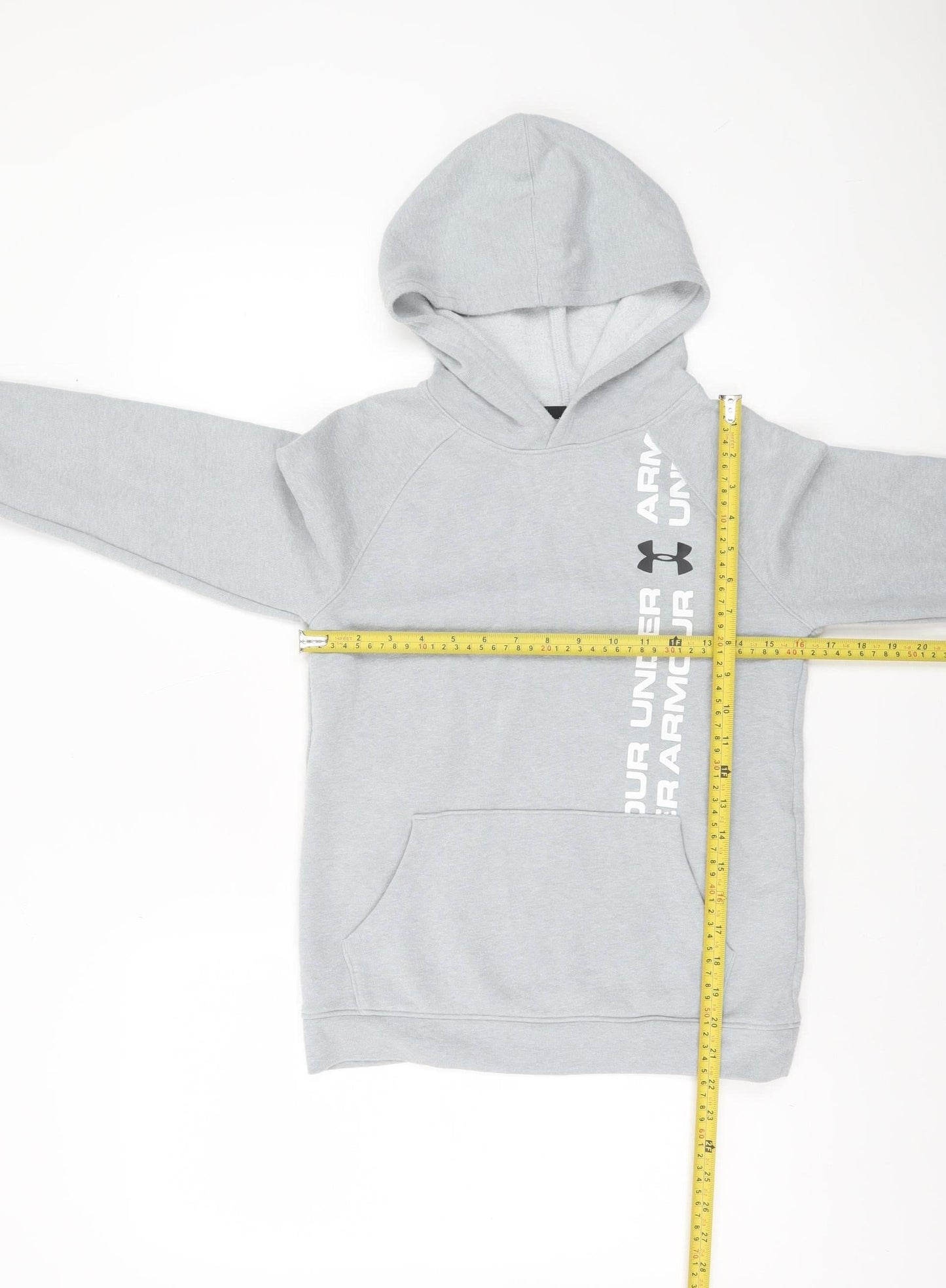 Under Armour Boys Grey Pullover Hoodie Size M ColdGear Fleece
