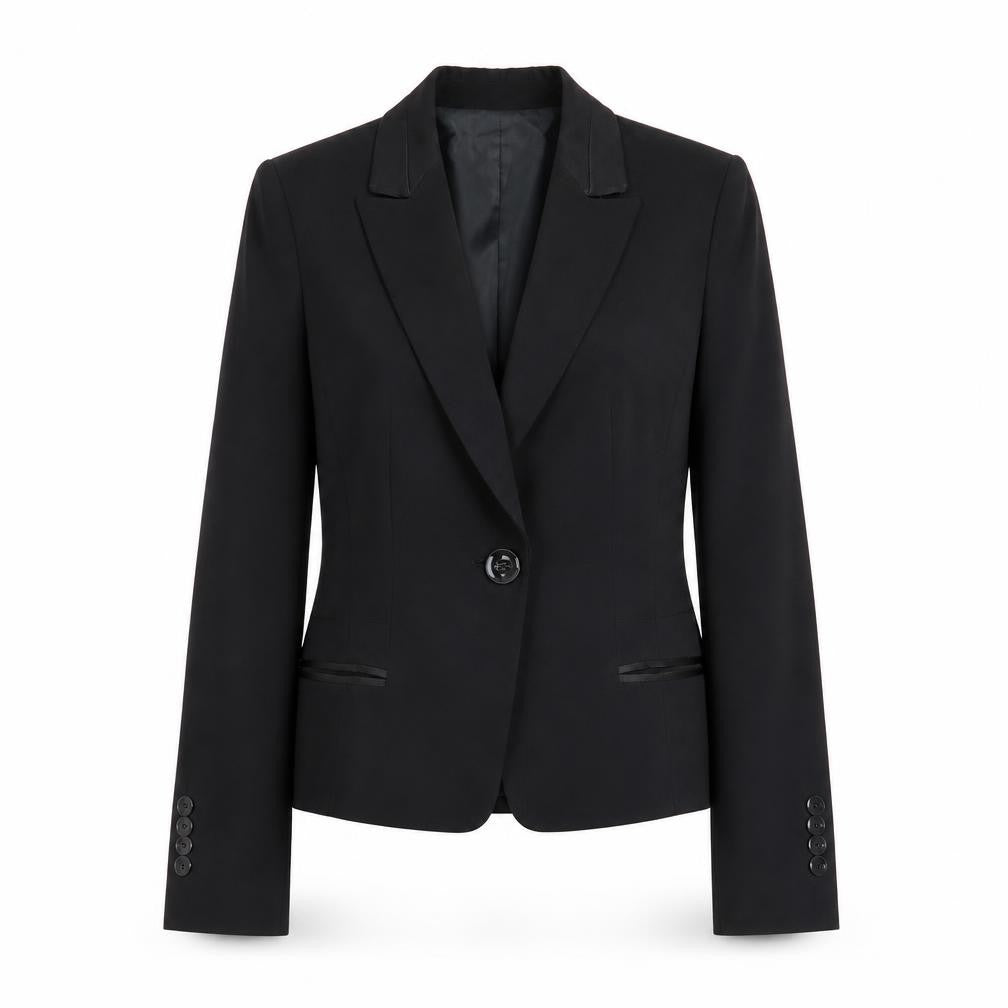 G2000 Women Black Size 6 Single-Breasted Suit Jacket Blazer