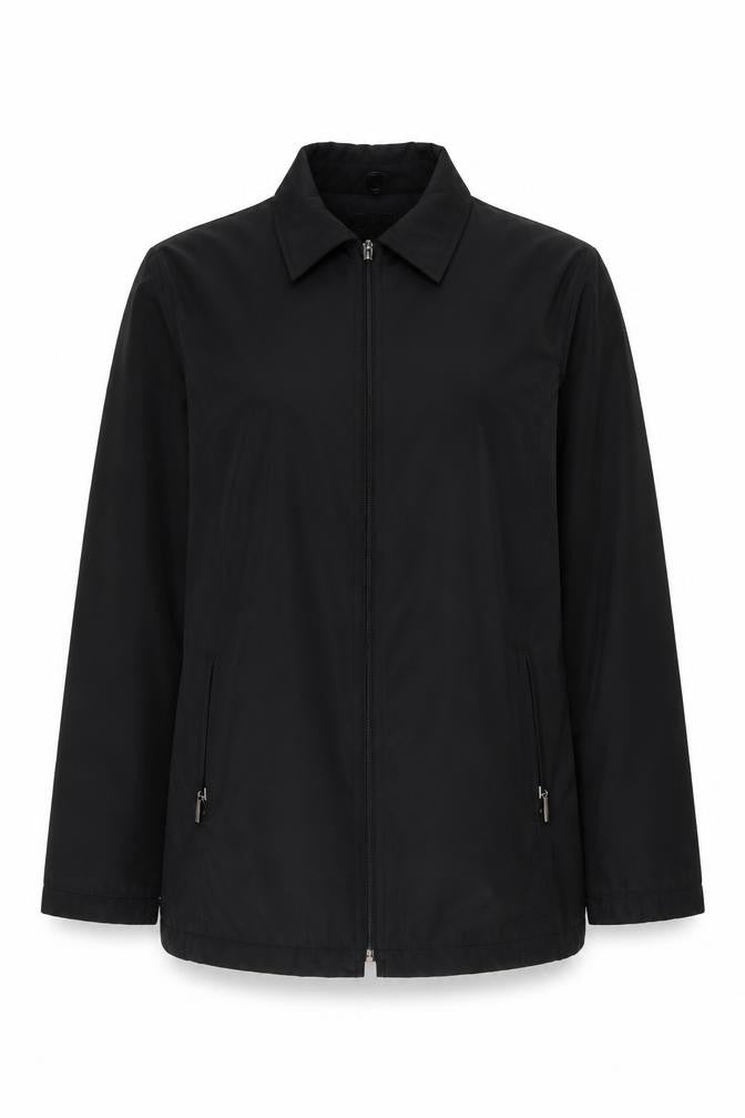 Bonmarché Women’s Black Mid-Length Zip Jacket Size M
