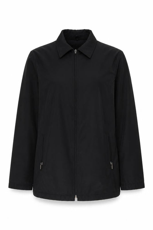 Bonmarché Women’s Black Mid-Length Zip Jacket Size M