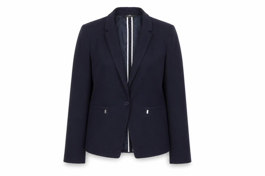 Next Women Blue Tailoring Blazer Size 10 Classic Fit Notch Lapel