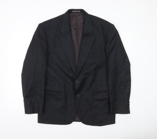 Next for Men Black Wool Blazer Jacket 38R Regular Fit Classic Style