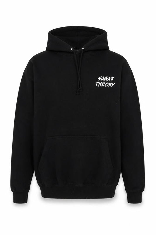 Sugar Theory Men’s Black Pullover Hoodie Size S Skeleton Graphic