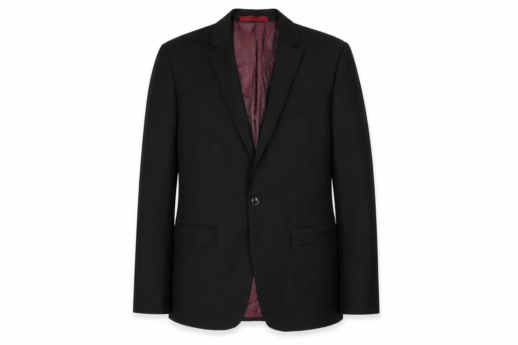 Topman Men's Black 38R Regular Fit Single-Breasted Blazer