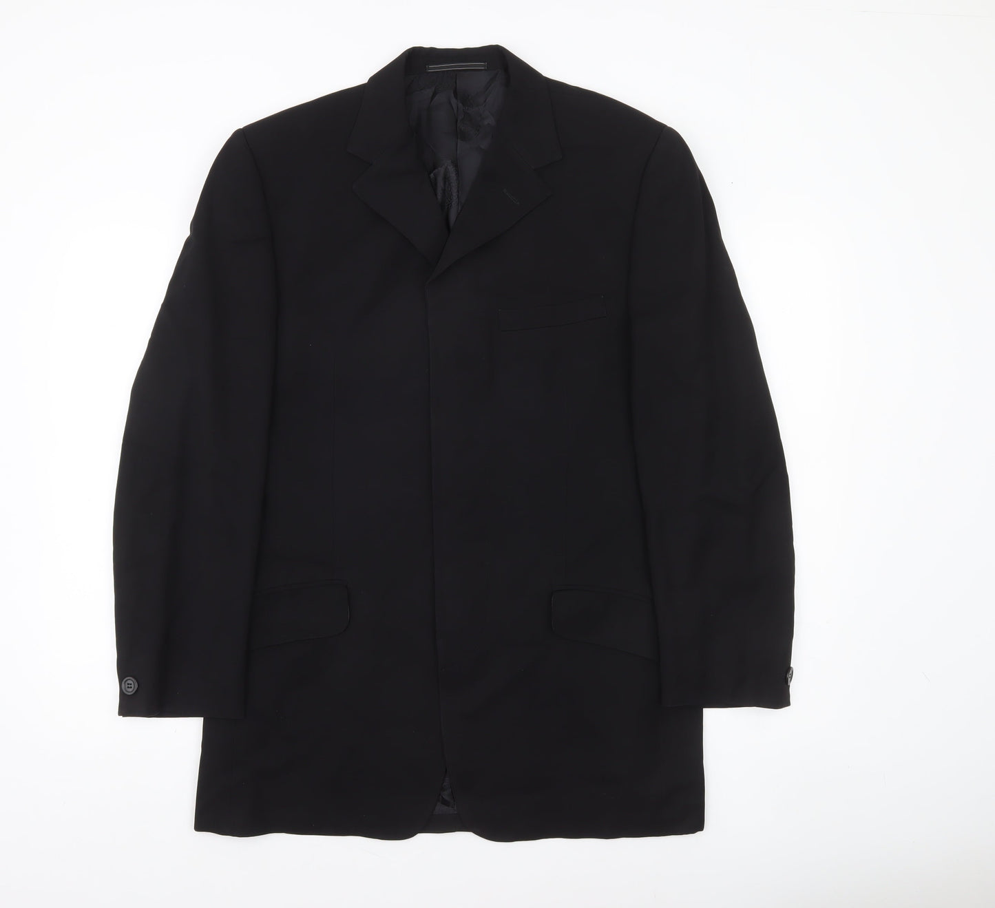 Versace Classic V2 Men's Black 40R Wool Viscose Blazer Jacket