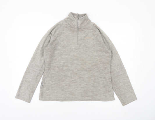 Mountain Warehouse Womens Beige 1/2 Zip Fleece Sweatshirt UK 12
