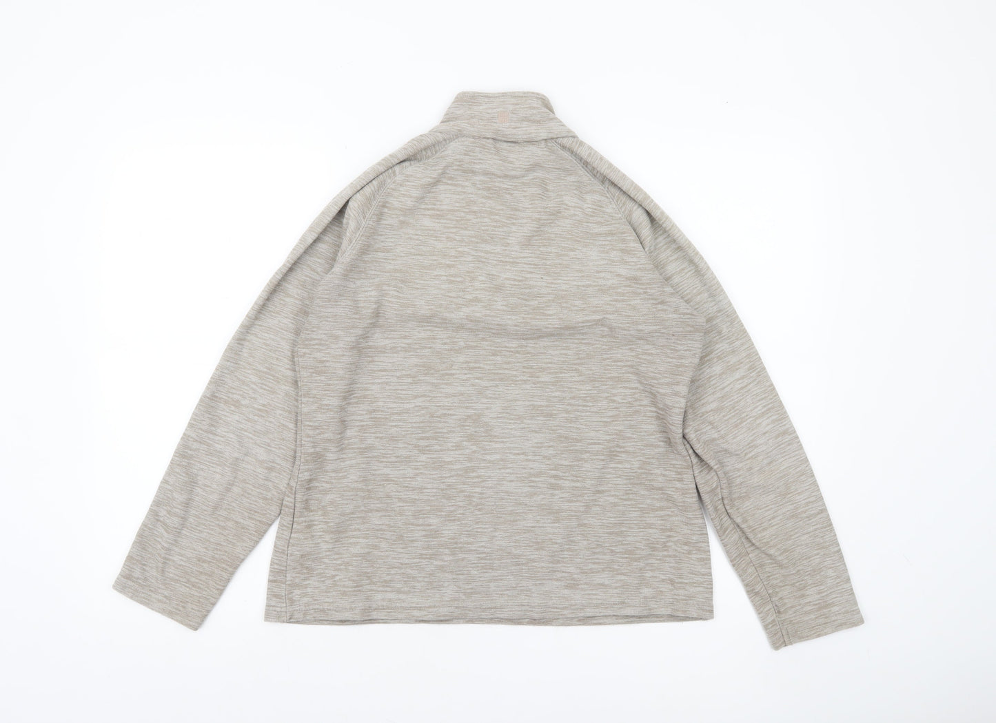 Mountain Warehouse Womens Beige 1/2 Zip Fleece Sweatshirt UK 12
