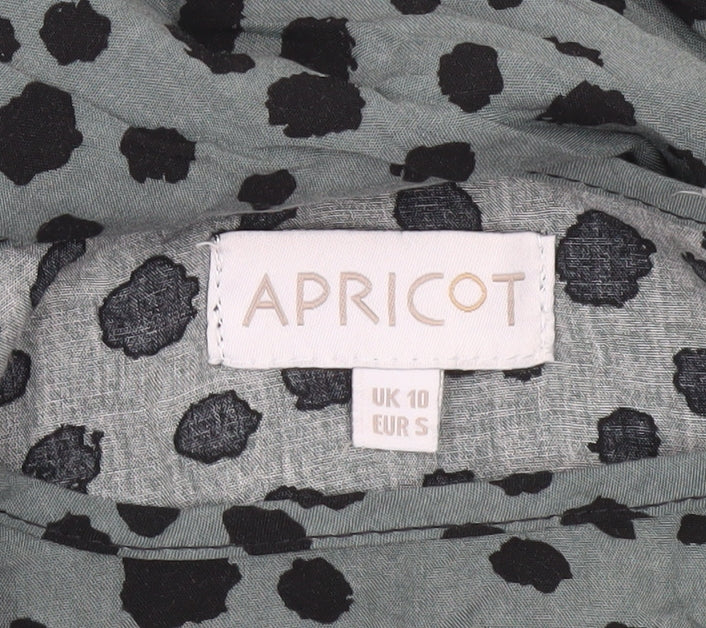Apricot Womens Green Black Animal Print Sleeveless Blouse UK 10