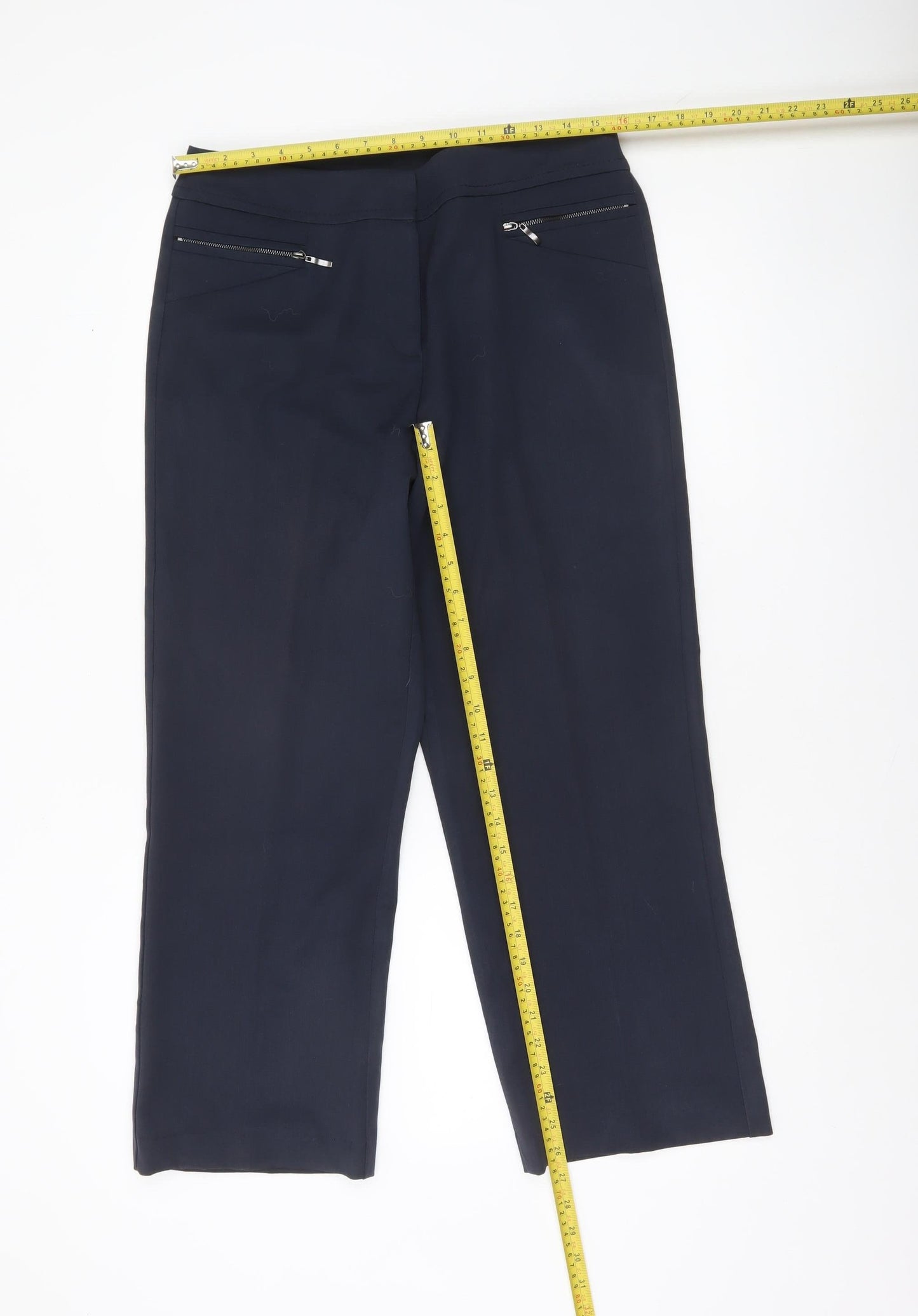 BHS Womens Navy Blue Size 12 Straight Leg Dress Pants