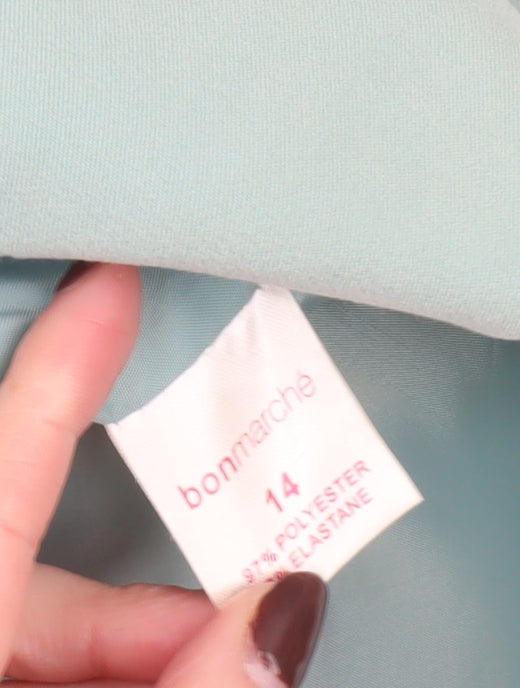 Bonmarché Women’s Green Zip-Up Collared Jacket Size 14 Regular