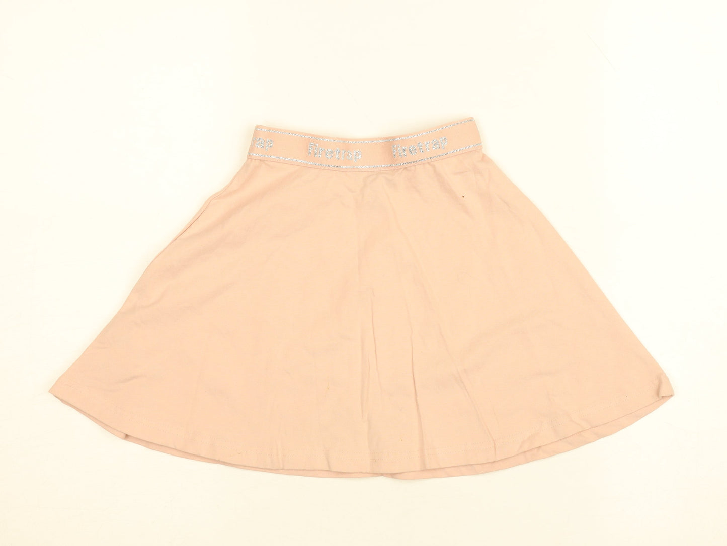 Firetrap Girls Pink A-Line Skirt 7-8 Years Elastic Waist Glitter Logo