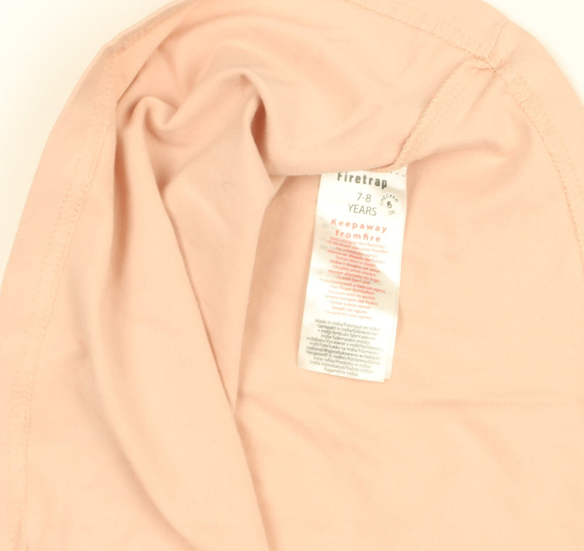 Firetrap Girls Pink A-Line Skirt 7-8 Years Elastic Waist Glitter Logo