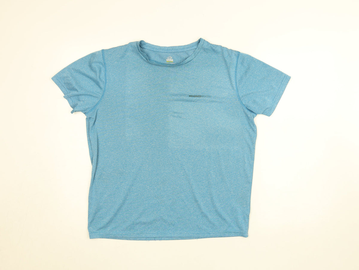 Rhino Women's Blue Polyester Short Sleeve Active T-Shirt M