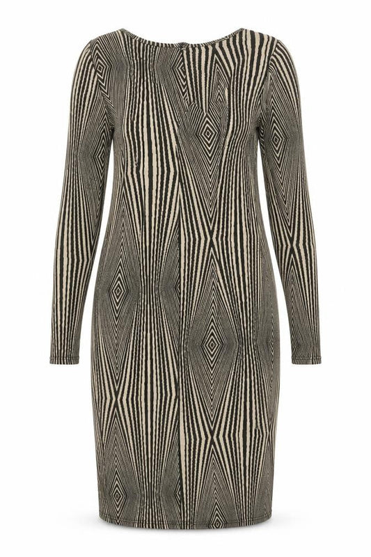 River Island Women’s Black Geometric Bodycon Knit Dress Size 8
