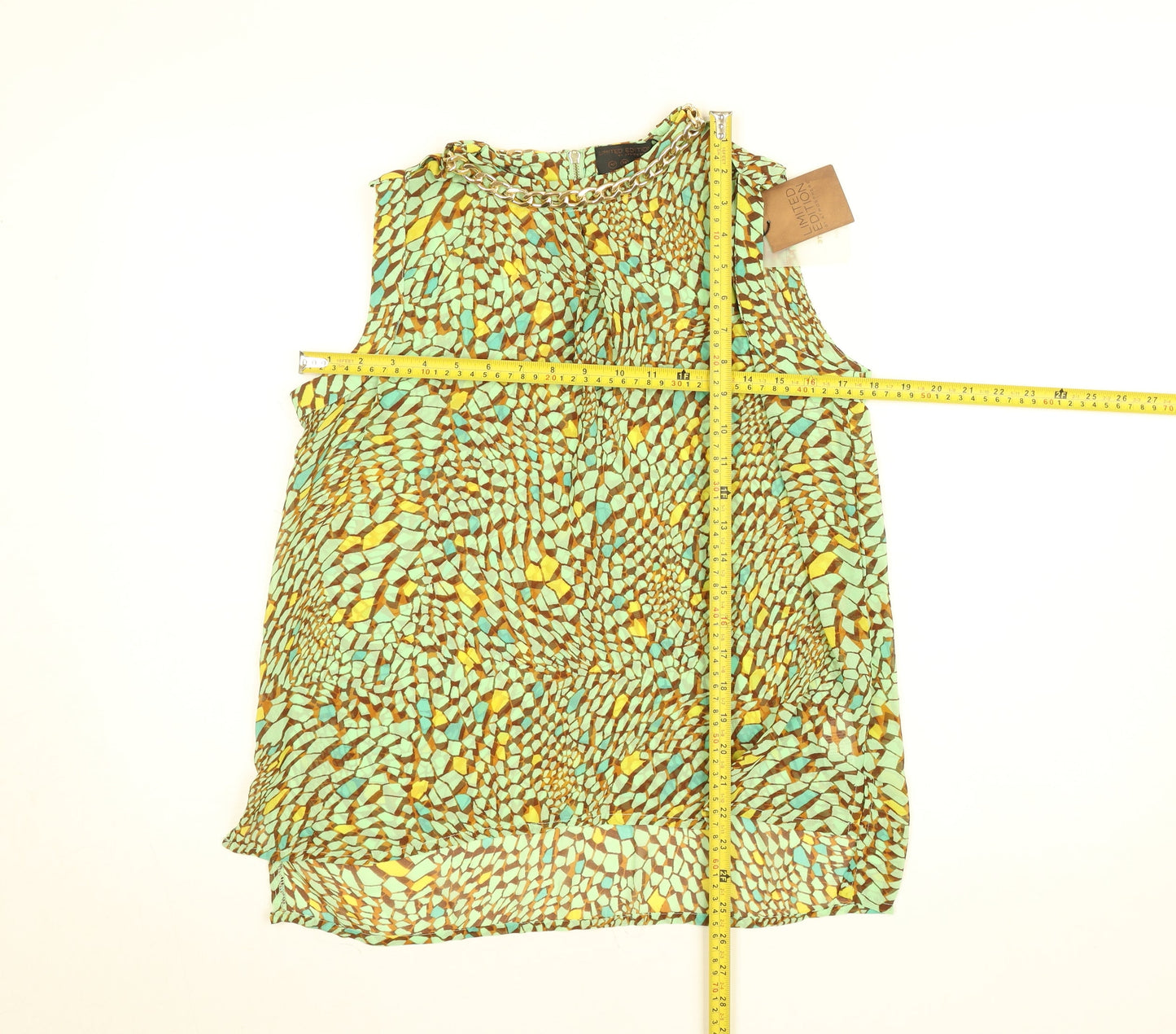 Atmosphere Limited Edition Women's Green Sleeveless Chiffon Blouse Size 10