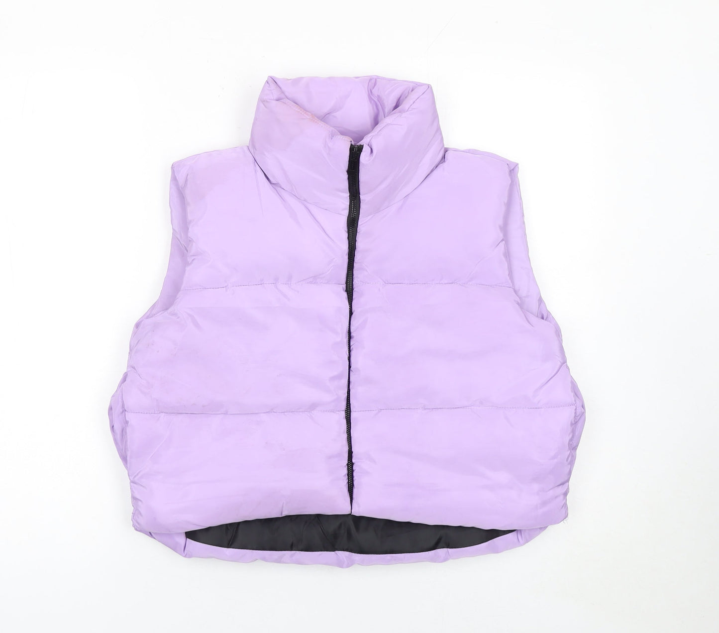 Rising Womens Purple Puffer Waistcoat Size S Lightweight Zip