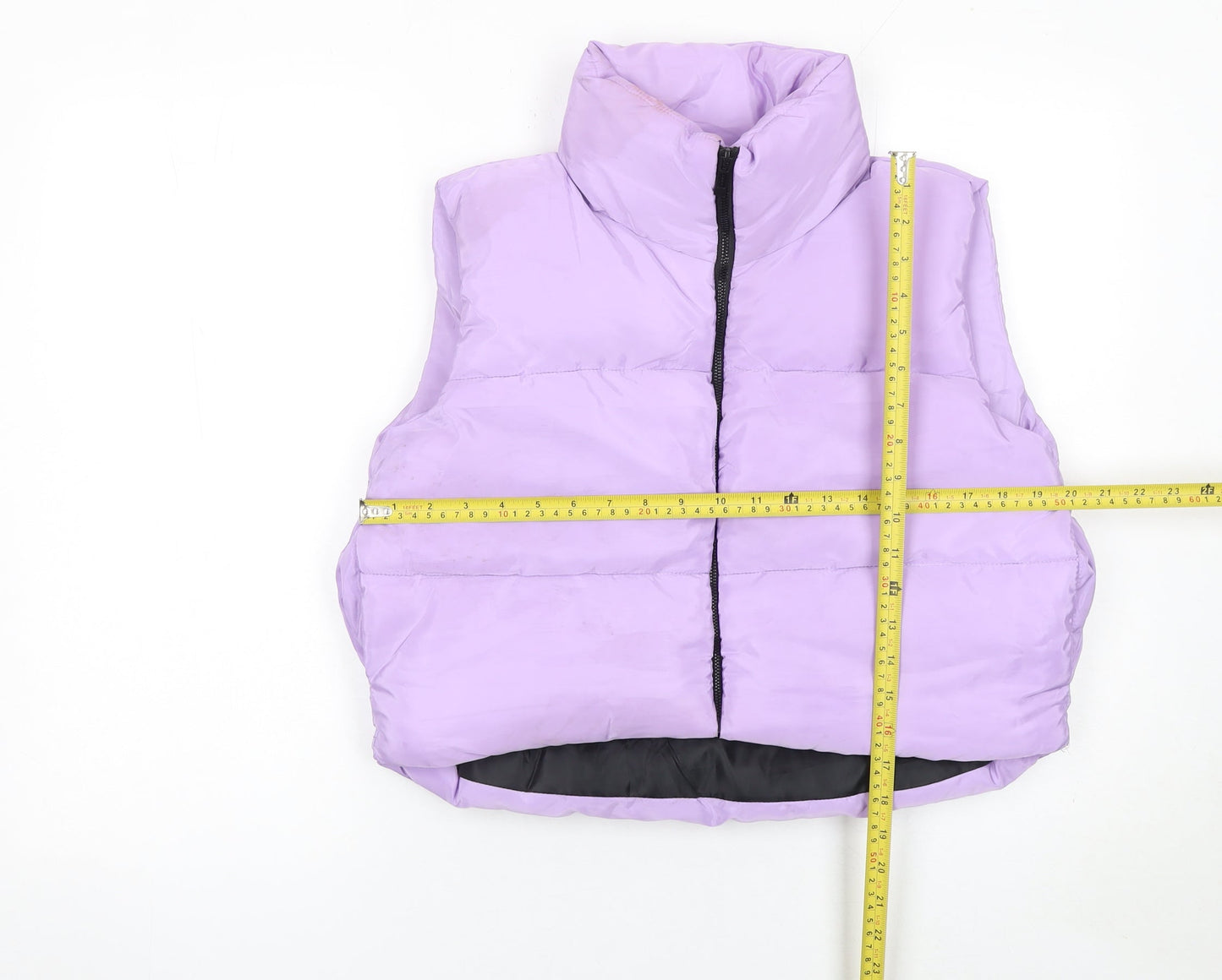 Rising Womens Purple Puffer Waistcoat Size S Lightweight Zip