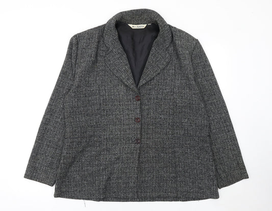 Miss Sukhmani of London Women's Grey Size 16 Classic Tweed Suit Jacket