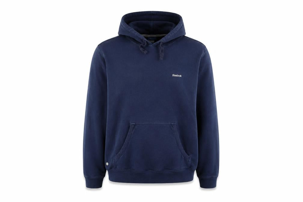 Reebok Women's Navy Pullover Hoodie Size 10 Cotton Blend