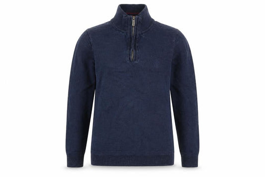 FatFace Women's Blue 1/2 Zip Cotton Wool Jumper Size S