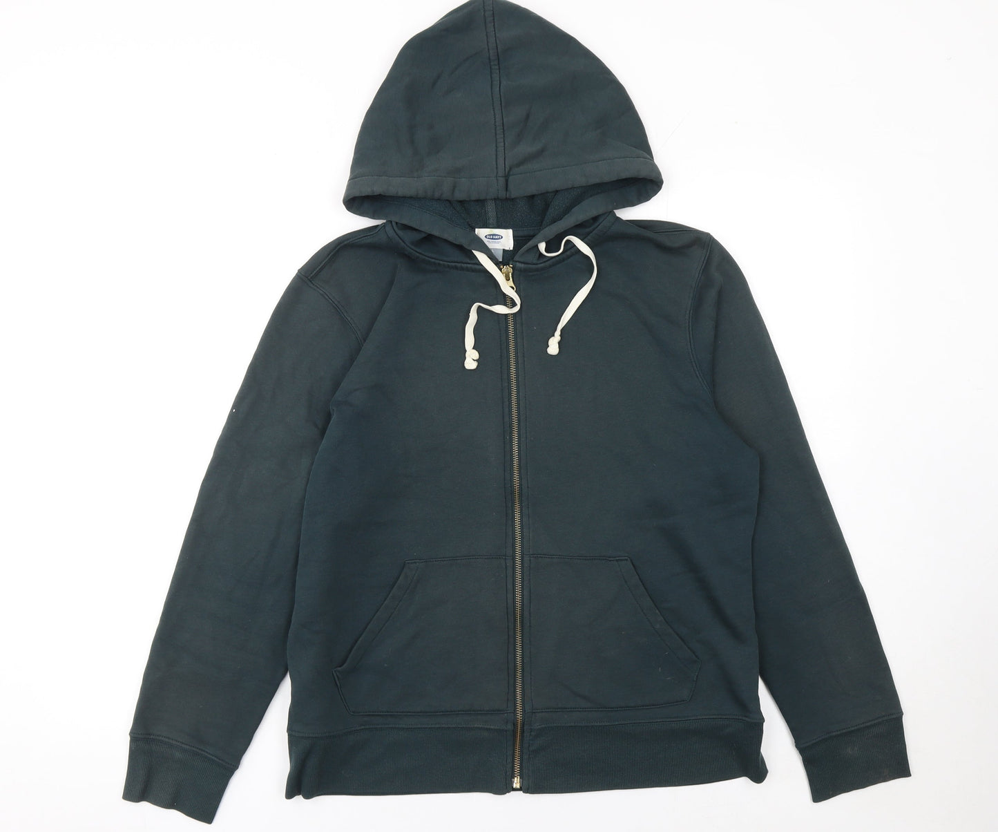 Old Navy Men's Green Full Zip Hoodie L Fleece Cotton Blend