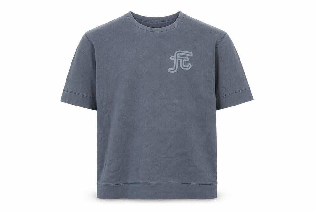 French Connection Men's Blue Cotton Short Sleeve Crew Neck T-Shirt M