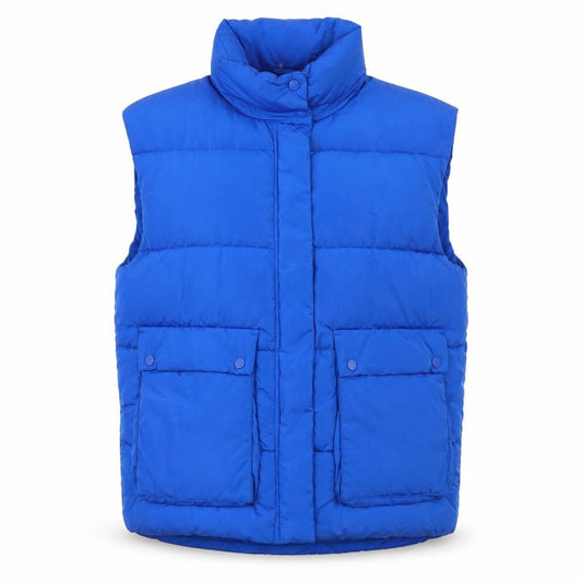 Primark Womens Blue M Puffer Sleeveless Waistcoat