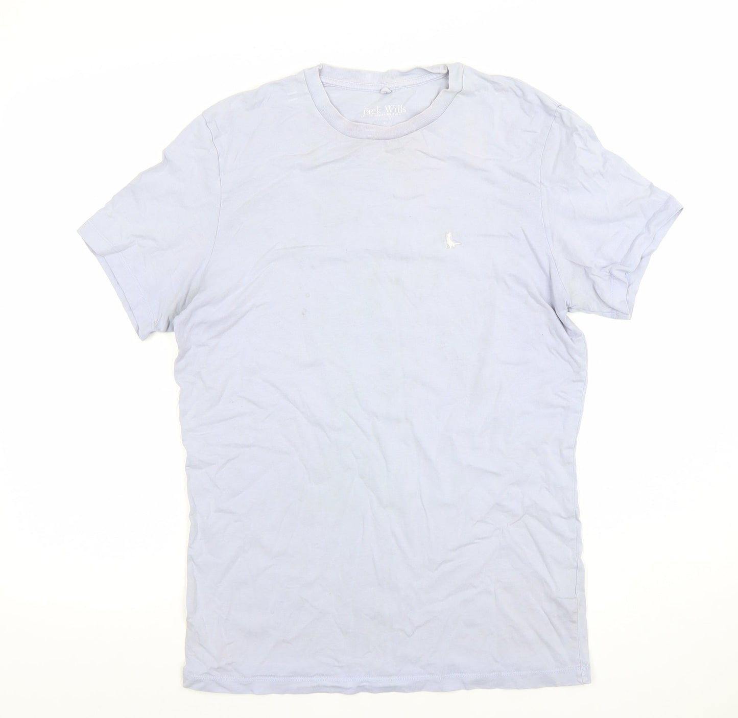 Jack Wills Men's Blue Cotton Crew Neck Short Sleeve T-Shirt Size S