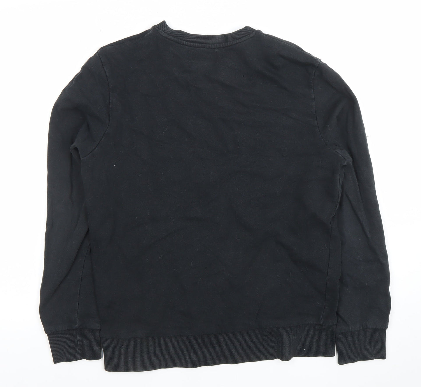 Jack & Jones Men's Black Crew Neck Logo Sweatshirt Size S