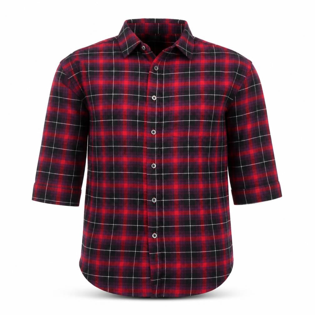 Next Boys Red Check Flannel Long Sleeve Nightshirt 7 Years