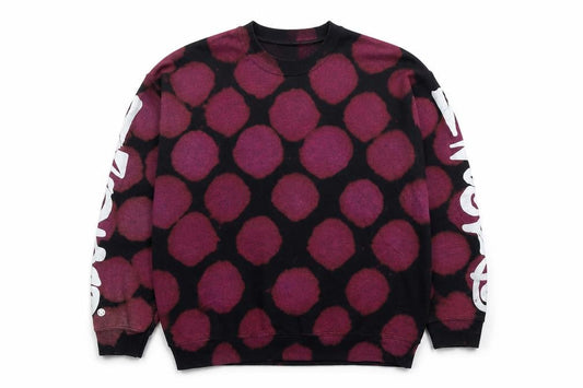 Gildan Men's Multicoloured Polka Dot Crew Neck Pullover Sweatshirt L