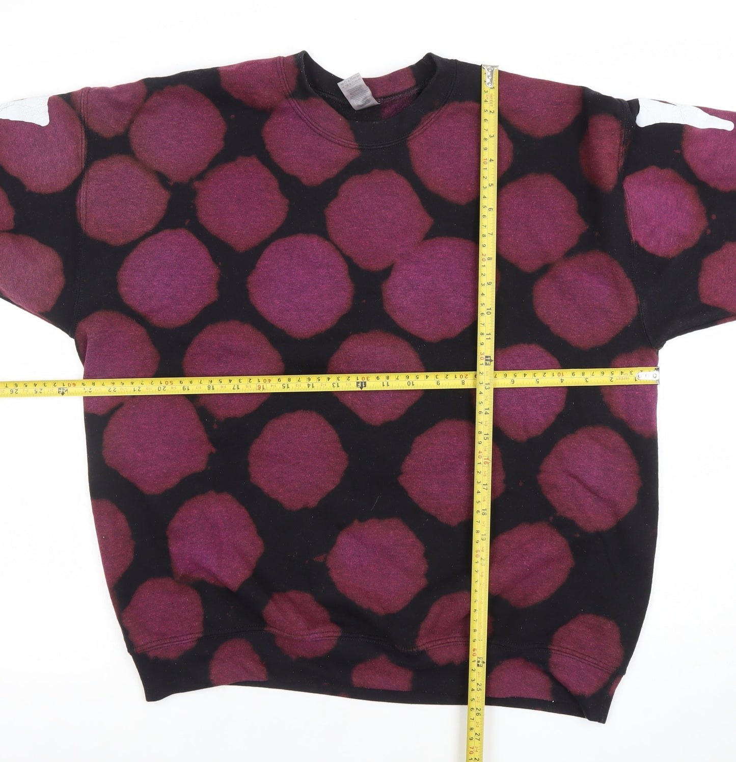 Gildan Men's Multicoloured Polka Dot Crew Neck Pullover Sweatshirt L