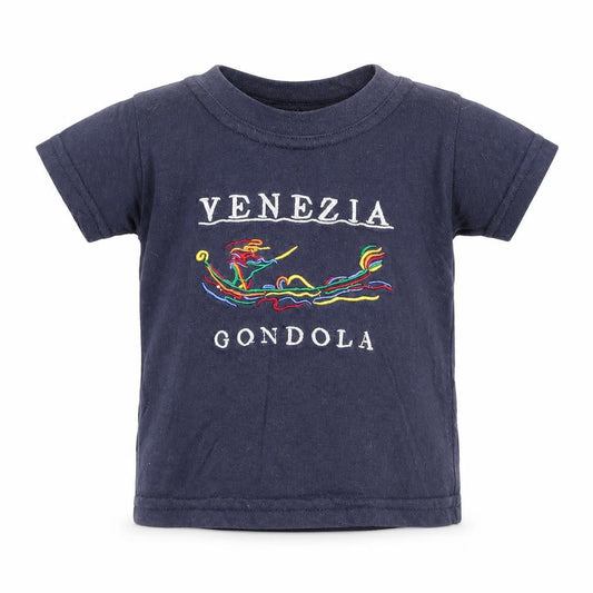 Star Venezia Blue Baby T-Shirt 12 Months Cotton Embroidered Graphic Top