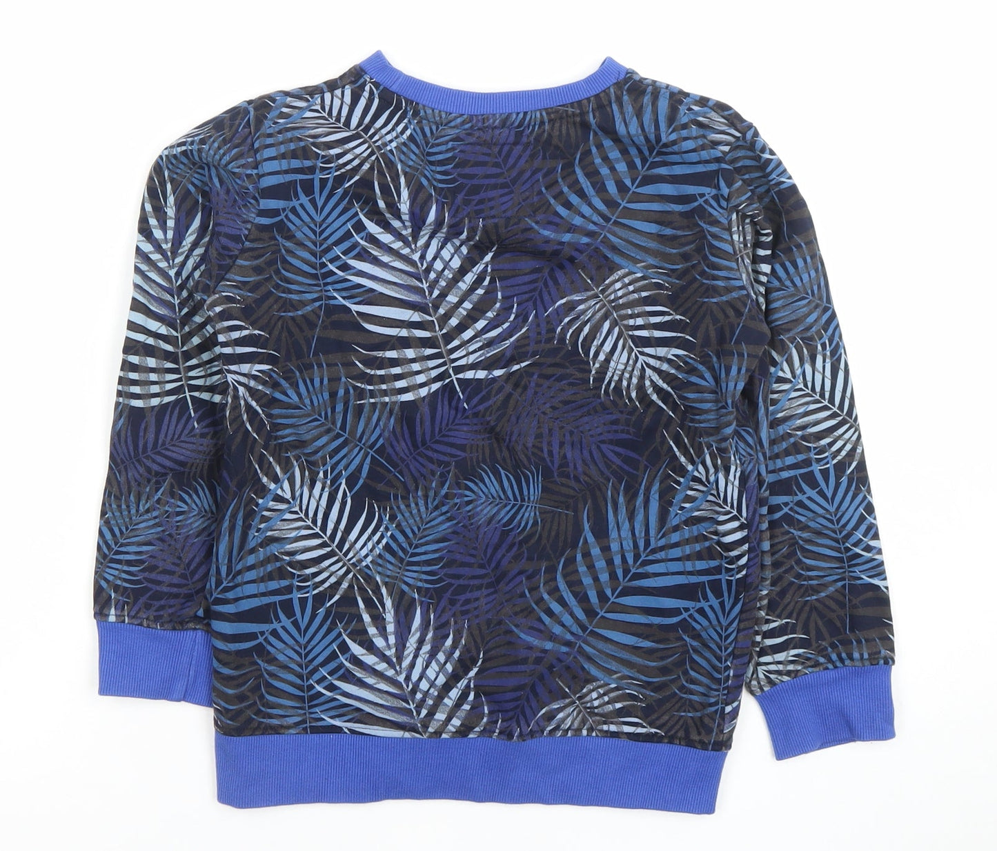 SoulCal & Co Boys Blue Leaf Print Cotton Sweatshirt 9-10 Years