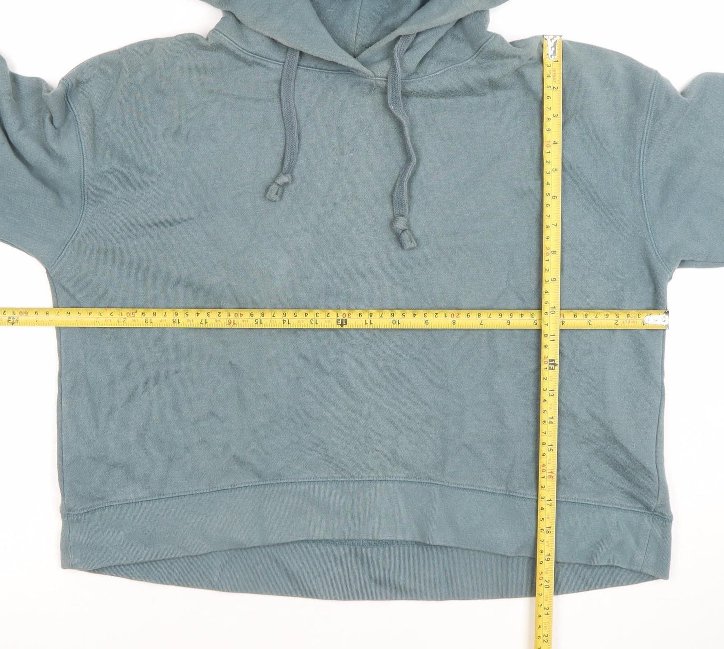 Uniqlo Women Blue Pullover Hoodie Size S Cotton Blend Casual