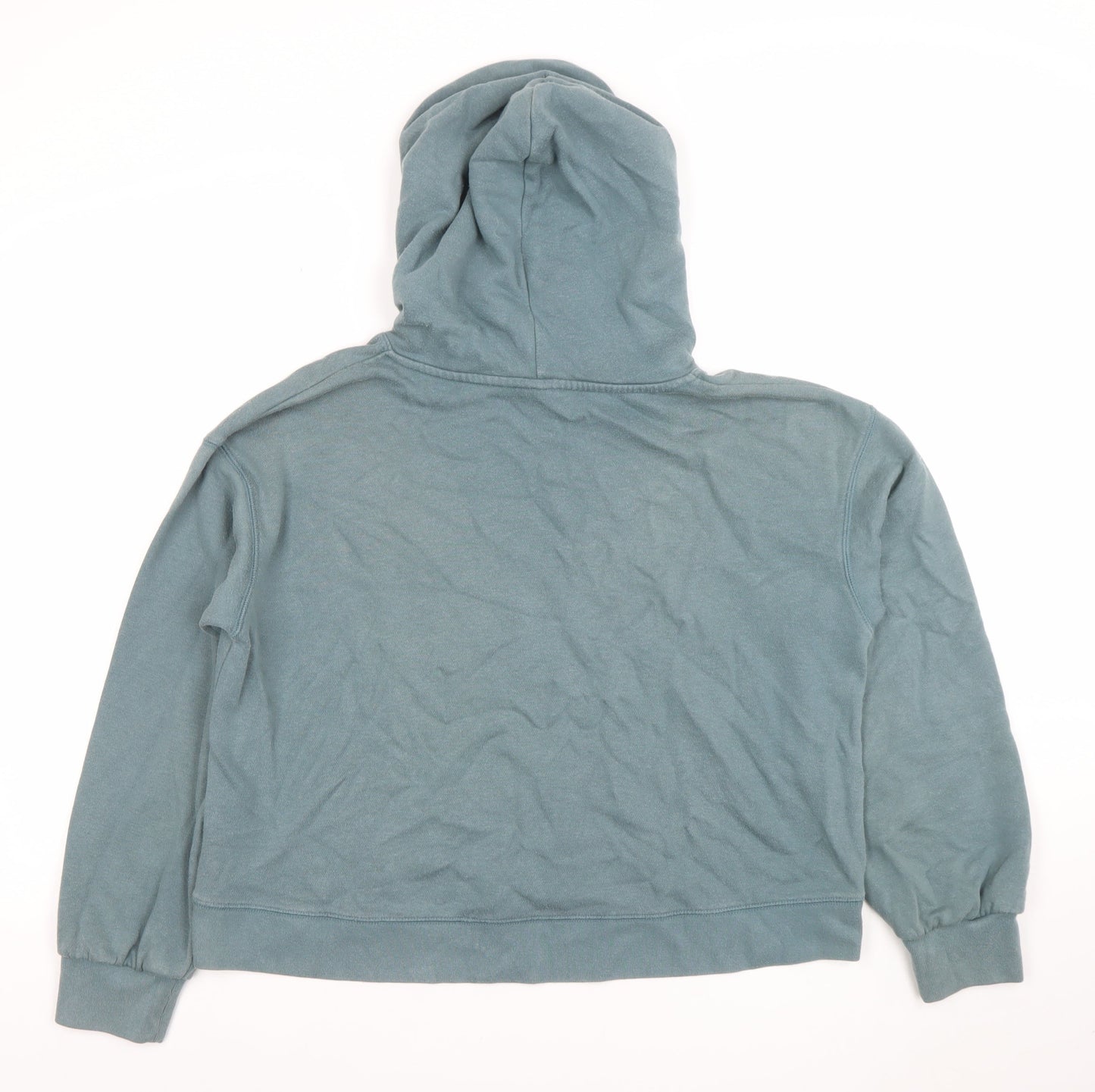 Uniqlo Women Blue Pullover Hoodie Size S Cotton Blend Casual