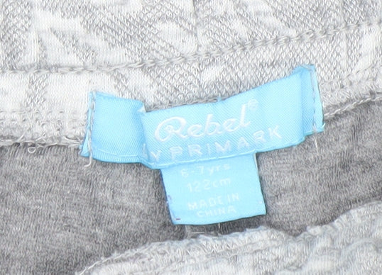 Rebel by Primark Boys Grey Sweat Shorts 5-7 Years Drawstring Pockets Summer