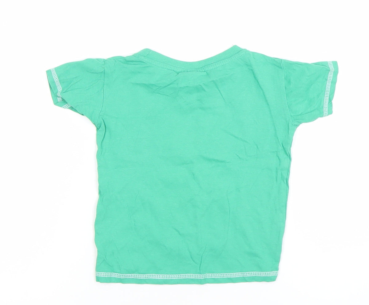 Traditional Craftwear Boys Green Elephant Dublin Zoo Cotton T-Shirt 3-4 Years