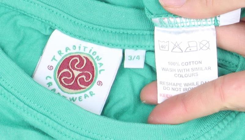 Traditional Craftwear Boys Green Elephant Dublin Zoo Cotton T-Shirt 3-4 Years