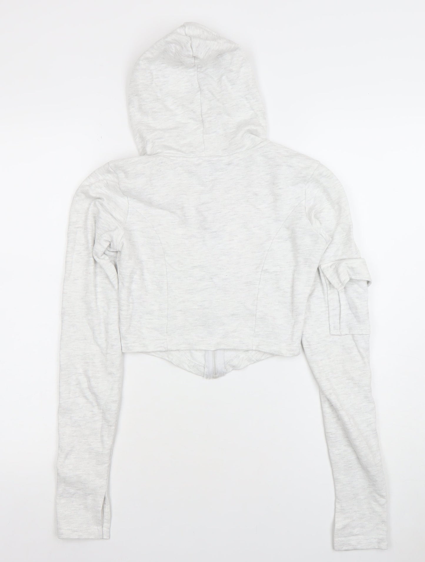 Rising Women’s Light Grey Full Zip Hoodie XS/S Cotton Blend