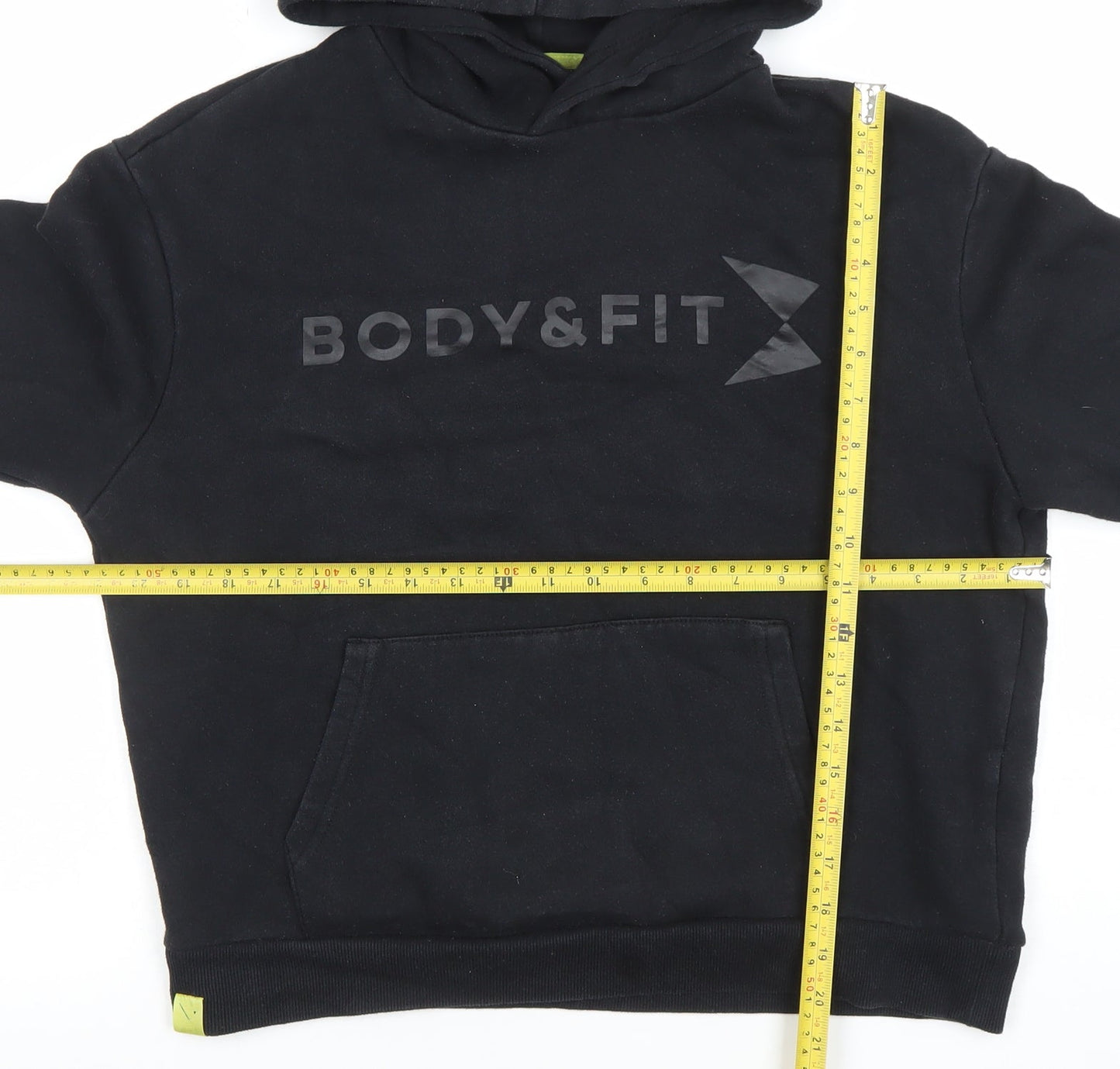 Body&Fit Women's Black Pullover Hoodie XS Fleece Cotton Blend Classic Fit