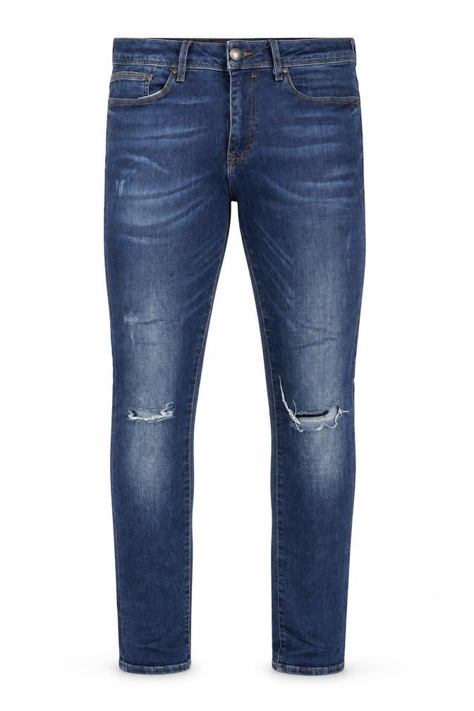 River Island Men’s Blue Distressed Skinny Fit Jeans 32R