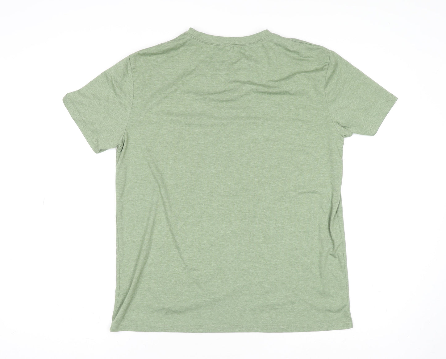 Men’s Green Back to the Future Graphic T-Shirt XL Cotton Blend