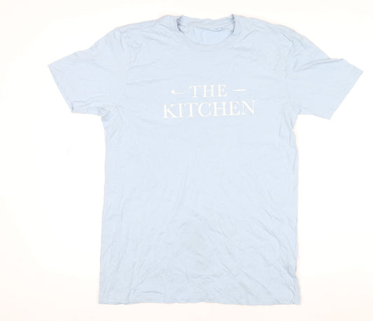 Anthem Women Blue Organic Cotton Crew Neck T-Shirt M