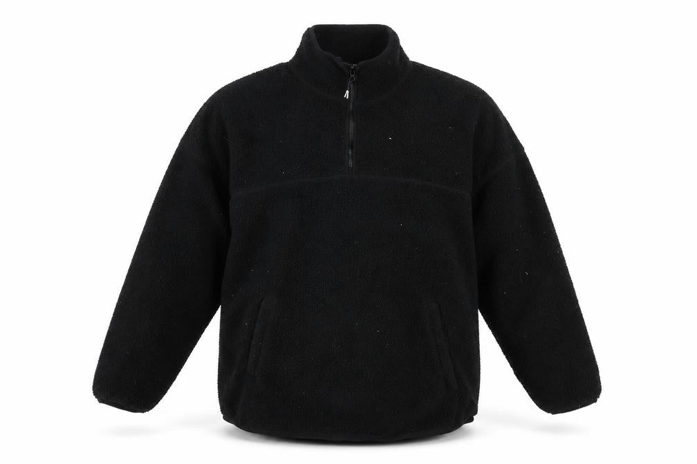 Dunnes Men's Black Fleece 1/4 Zip Pullover Sweatshirt Size M